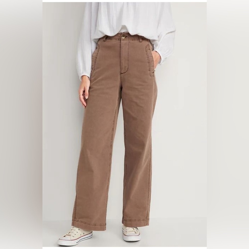 Old Navy Womens Extra High-Waisted Wide-Leg Workwear Pants